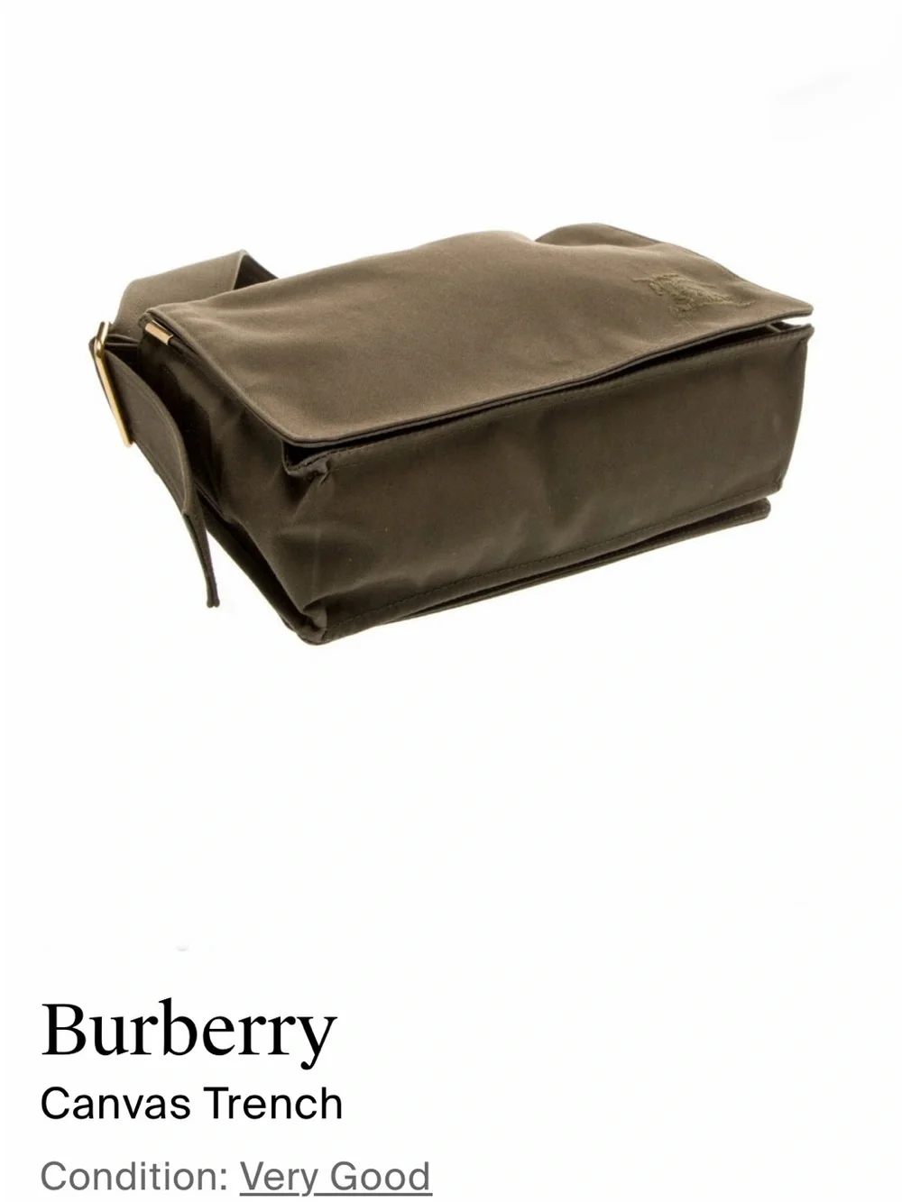 Burberry Canvas Trench Crossbody Bag in Olive